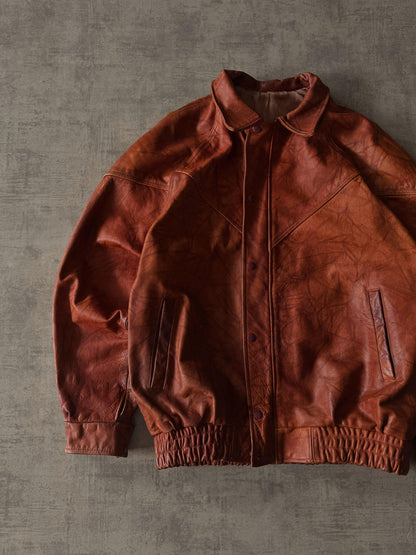 (L-XL) Cinnamon Leather Jacket