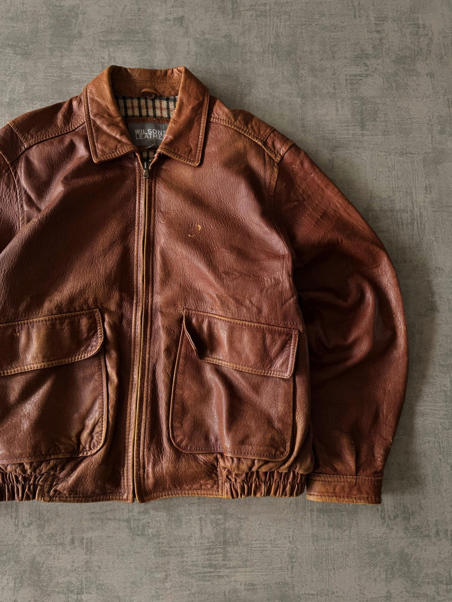 (L-XL) Vintage Wilsons Leather Jacket