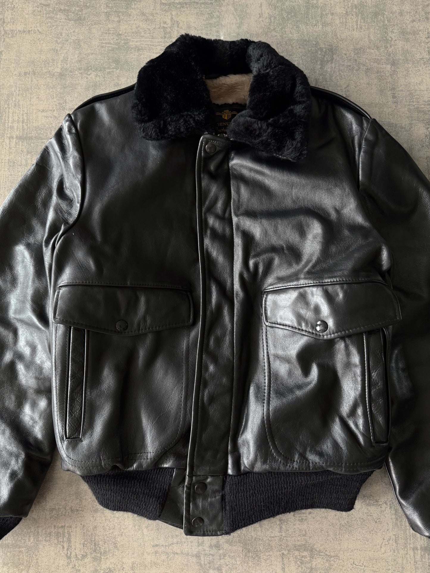 (M) Vintage Genuine Leather Pilot Jacket