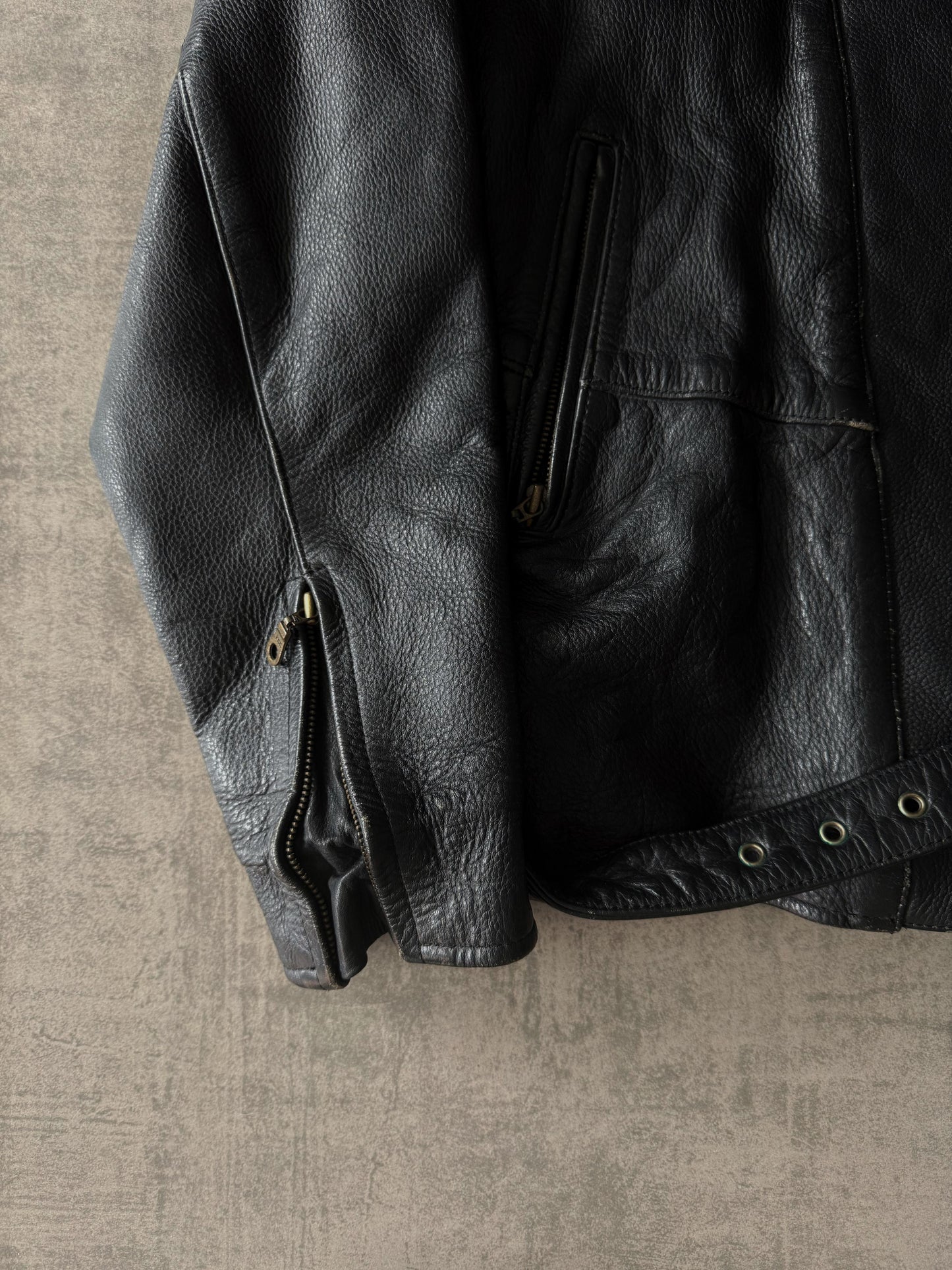 Raider Black Leather Jacket