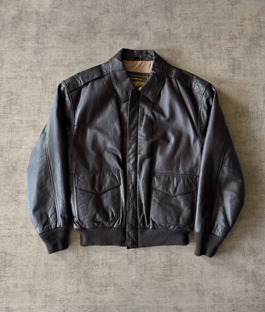 (L) Vintage Air Force Pilot Leather Jacket