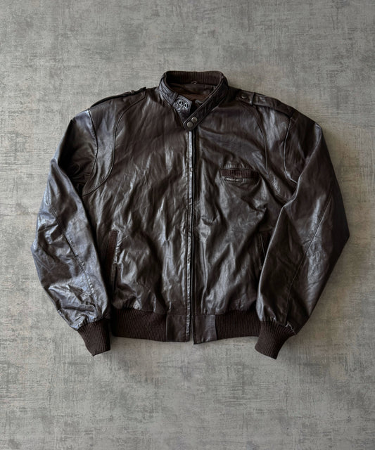 (M) Members Only Leather Jacket