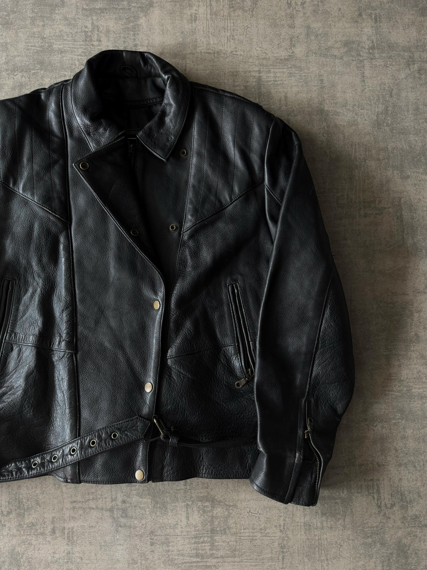 Raider Black Leather Jacket