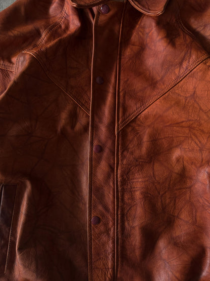 (L-XL) Cinnamon Leather Jacket