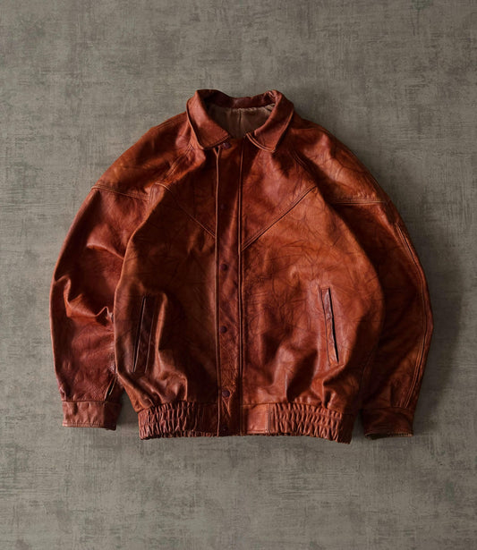 (L-XL) Cinnamon Leather Jacket