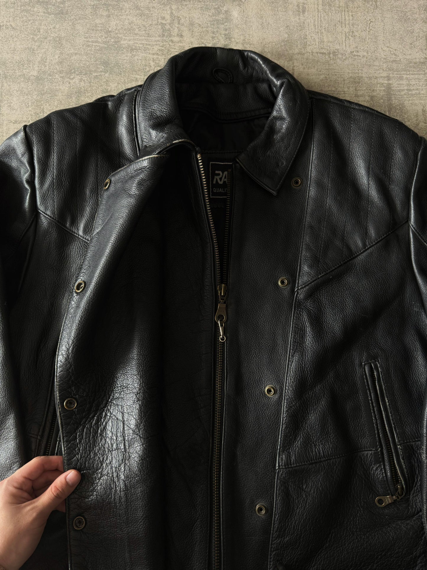 Raider Black Leather Jacket