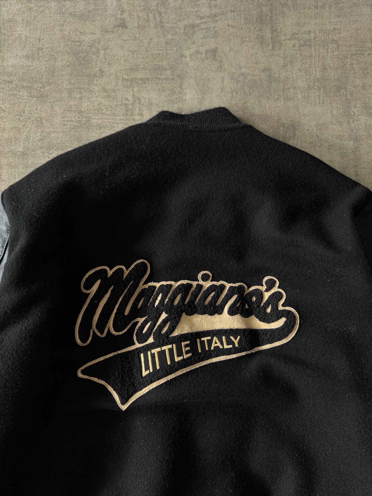 (XL) Vintage Maggianos Little Italy Holloway Varsity Leather Jacket