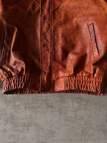 (L-XL) Cinnamon Leather Jacket