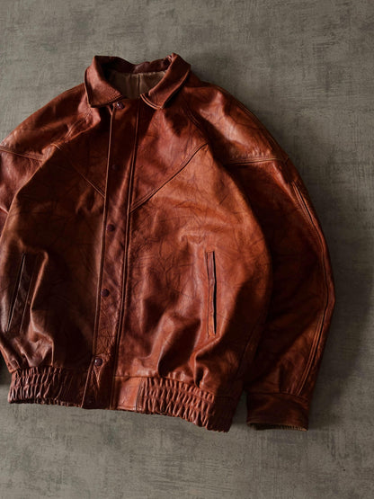 (L-XL) Cinnamon Leather Jacket