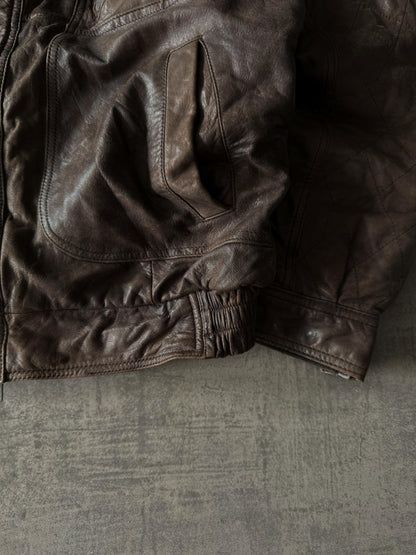 Danier Brown Bomber Leather Jacket