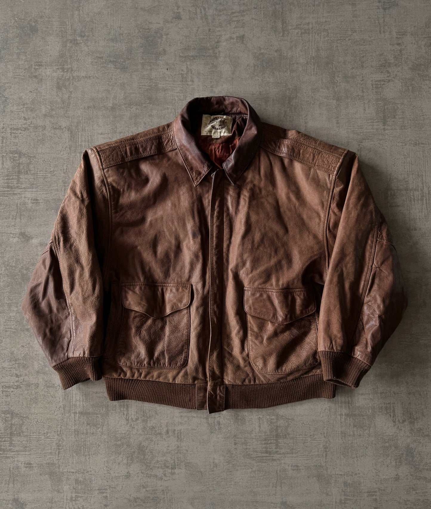 (M) Vintage G-III Brown Leather Bomber Jacket