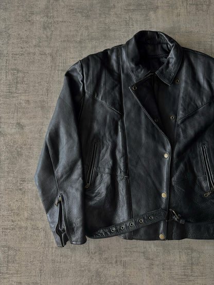 Raider Black Leather Jacket